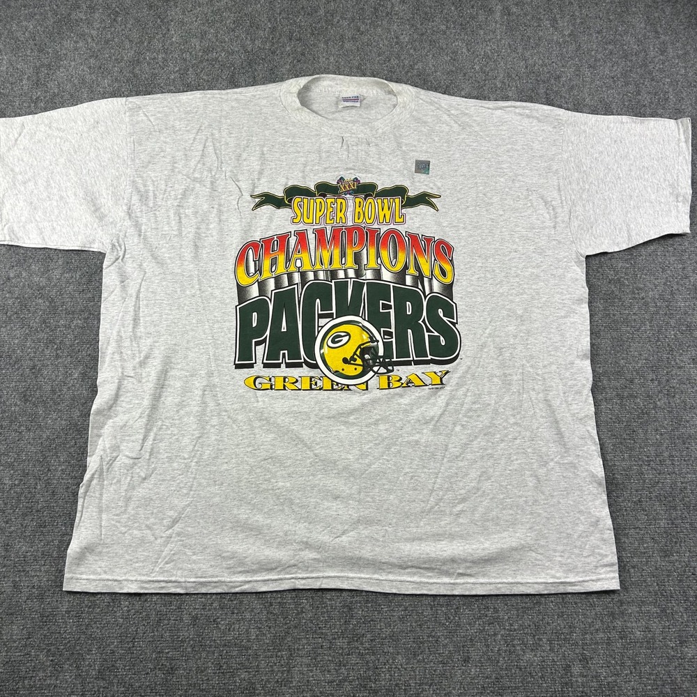 Green Bay Packers T-Shirt Mens 3X Gray Super Bowl XXXI Champions Vintage New